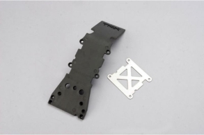 TRAXXAS запчасти Skidplate, front plastic (grey): stainless steel plate