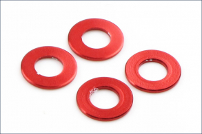 KYOSHO запчасти Aluminum Color (3x6x0.5mm:Red:4pcs)
