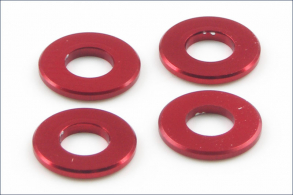 KYOSHO запчасти Aluminum Color (3x6.5x0.75mm:Red:4pcs)