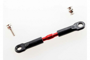 TRAXXAS запчасти Turnbuckle, aluminum (red-anodized), camber link, front, 39mm (1) (assembled w:rod ends):hollow ball