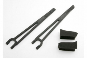 TRAXXAS запчасти Hold downs, battery, left &amp; right (2): foam spacers (2) (fits standard battery packs)