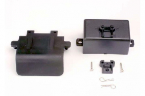 TRAXXAS запчасти Bumper (rear): battery box: body clips (2), EZ-Start mount, 3x10CST (2)
