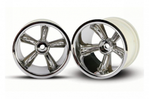 TRAXXAS запчасти TRX Pro-Star chrome wheels (2) (rear) (for 2.2&#039;&#039; tires)