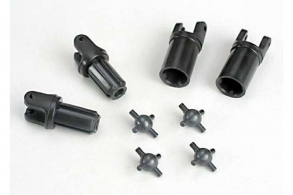 TRAXXAS запчасти Driveshafts, telescopic (external-splined (2) &amp; internal-splined (2)): metal U-joints (4)
