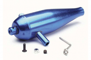 TRAXXAS запчасти Tuned pipe, high performance (aluminum) (blue-anodized): pipe hanger: screws: nuts (requires #4941)