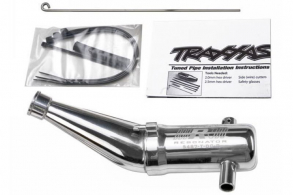 TRAXXAS запчасти Tuned pipe, Resonator, R.O.A.R. legal (aluminum, double-chamber) (fits Maxx vehicles with TRX Racing