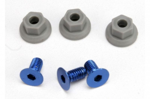 TRAXXAS запчасти Wing mounting hardware, (4x8mmCCS (aluminum)(3): 4x7mm flanged NL (3))