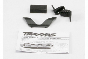 TRAXXAS запчасти Retainer clip, battery (1): front clip (1) :rear clip (1): foam spacer (1) (for one battery compartm