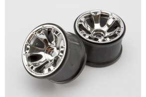TRAXXAS запчасти Wheels, Geode 3.8&#039;&#039; (chrome) (2) (use with 17mm splined wheel hubs &amp; nuts, part #5353X