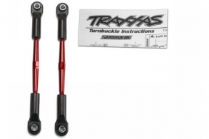 TRAXXAS запчасти Turnbuckles, aluminum (red-anodized), toe links, 61mm (2)(assembled with rod ends &amp; hollow balls