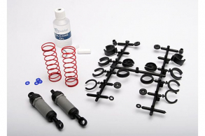 TRAXXAS запчасти Ultra Shocks (grey) (long) (complete w: spring pre-load spacers &amp; springs) (2)