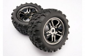 TRAXXAS запчасти Maxx tires  black chrome 3.8"