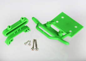 TRAXXAS запчасти Bumper, front : bumper mount, front : 4x23mm RM (2): 3x10mm RST (2) (green)