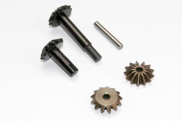 Запчасти для радиоуправляемых моделей Traxxas TRAXXAS Gear set, center differential (output gears (2): spider gears (2): spider gear shaft)