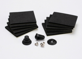 TRAXXAS запчасти Hatch post:hull water outlet:foam pads (10): washer (1): 4x8mm BCS, stainless steel: 3x4mm BCS, stai