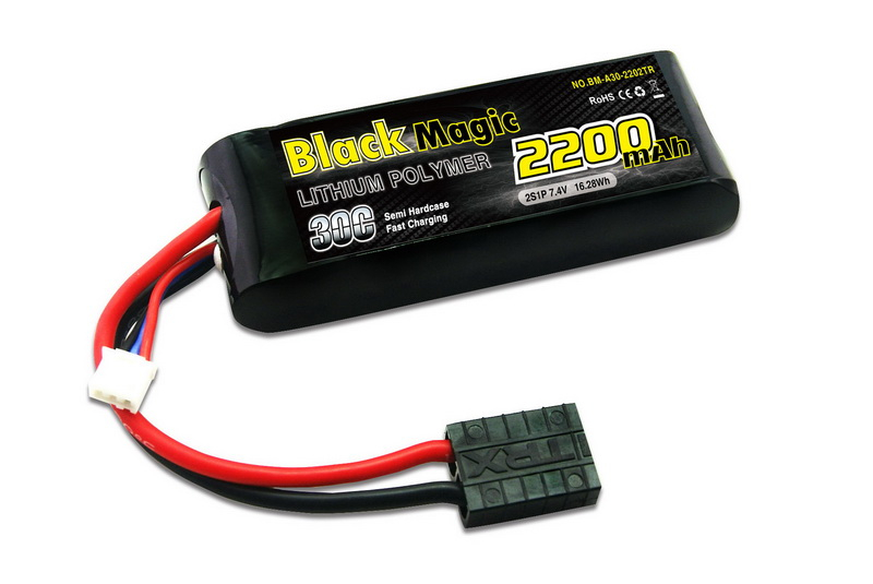 Аккумулятор Black Magic LiPo 7,4В(2S) 2200mAh 30C Soft Case Traxxas plug