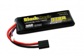 Black Magic LiPo 7,4В(2S) 3300mAh 30C Soft Case Traxxas plug for TRAXXAS