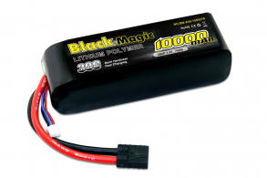 Black Magic LiPo 7,4В(2S) 10000mAh 30C Soft Case Traxxas plug for TRAXXAS