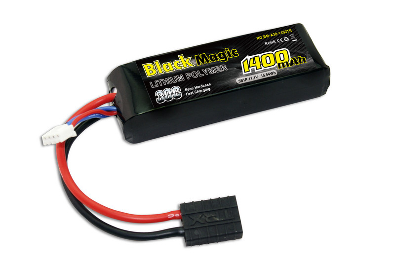 Аккумулятор Black Magic LiPo 11,1В(3S) 1400mAh 30C Soft Case Traxxas plug for TRAXXAS