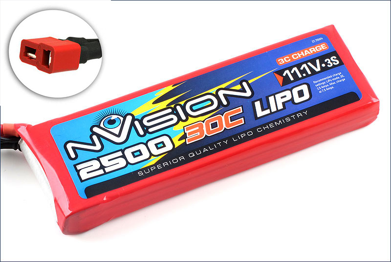Аккумулятор nVision Li-Po 11.1V(3s) 2500mAh 30C Deans plug Soft Case