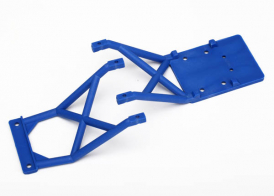 TRAXXAS запчасти Skid plates, front & rear (blue)