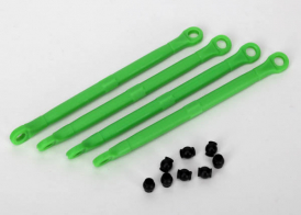 TRAXXAS запчасти Toe link, front & rear (molded composite) (green) (4): hollow balls (8)