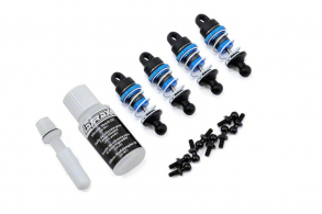 TRAXXAS запчасти Shocks, aluminum (blue-anodized) (assembled with springs) (4)