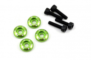 TRAXXAS запчасти Wheel nut washer, machined aluminum, green : 3x12mm CS (4)