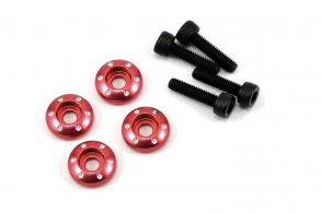 TRAXXAS запчасти Wheel nut washer, machined aluminum, red : 3x12mm CS (4)