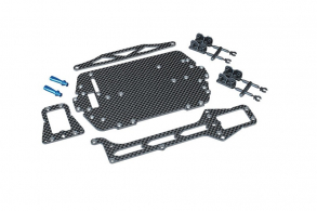 TRAXXAS запчасти Carbon fiber conversion kit (includes chassis, upper chassis, battery hold down, adhesive foam tape,