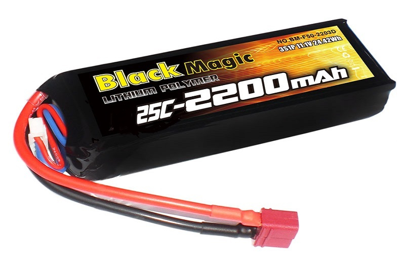 Аккумулятор Black Magic LiPo 11,1В(3S) 2200mAh 25C Soft Case Deans plug