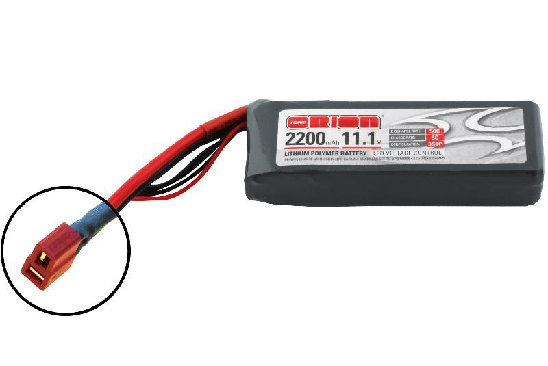 Аккумулятор Team Orion Batteries Li-Po 11,1В(3S) 2200mah 50C SoftCase Deans plug with LED charge status