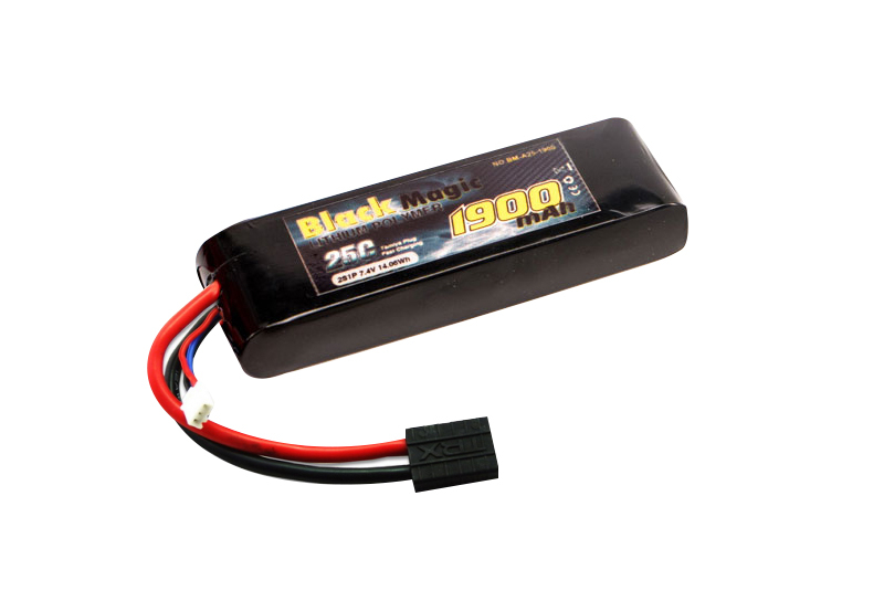 Аккумулятор Black Magic LiPo 7,4В(2S) 1900mAh 25C Soft Case TRX plug (for LaTrax Rally