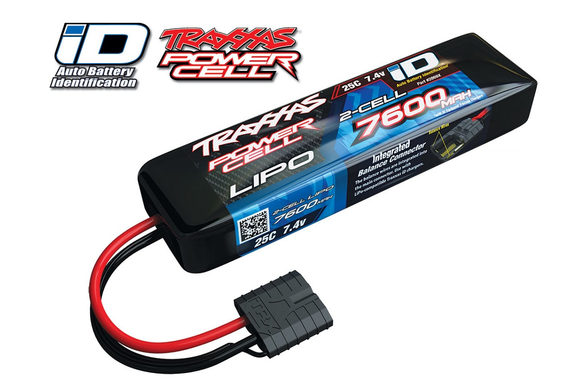 Аккумулятор TRAXXAS Battery 7600mAh 7.4v 2-Cell 25C LiPO Battery (iD Plug)