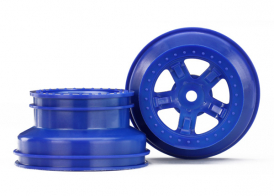 TRAXXAS запчасти Wheels, SCT blue, beadlock style, dual profile (1.8' inner, 1.4' outer) (2)