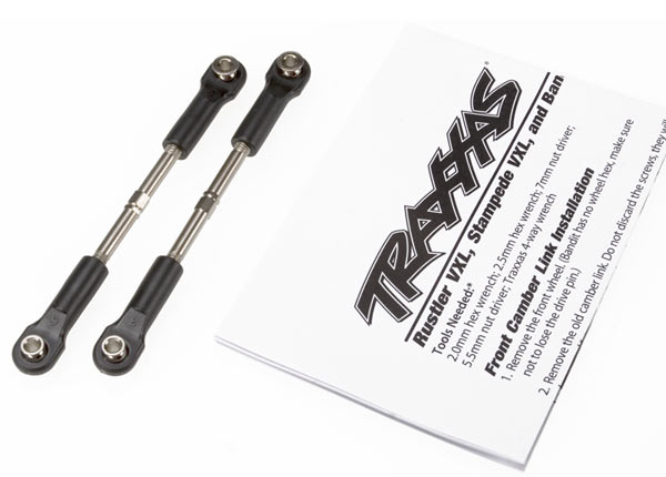 Запчасти для радиоуправляемых моделей Traxxas TRAXXAS Turnbuckles, toe link, 55mm (75mm center to center) (2) (assembled with rod ends and hollow balls)
