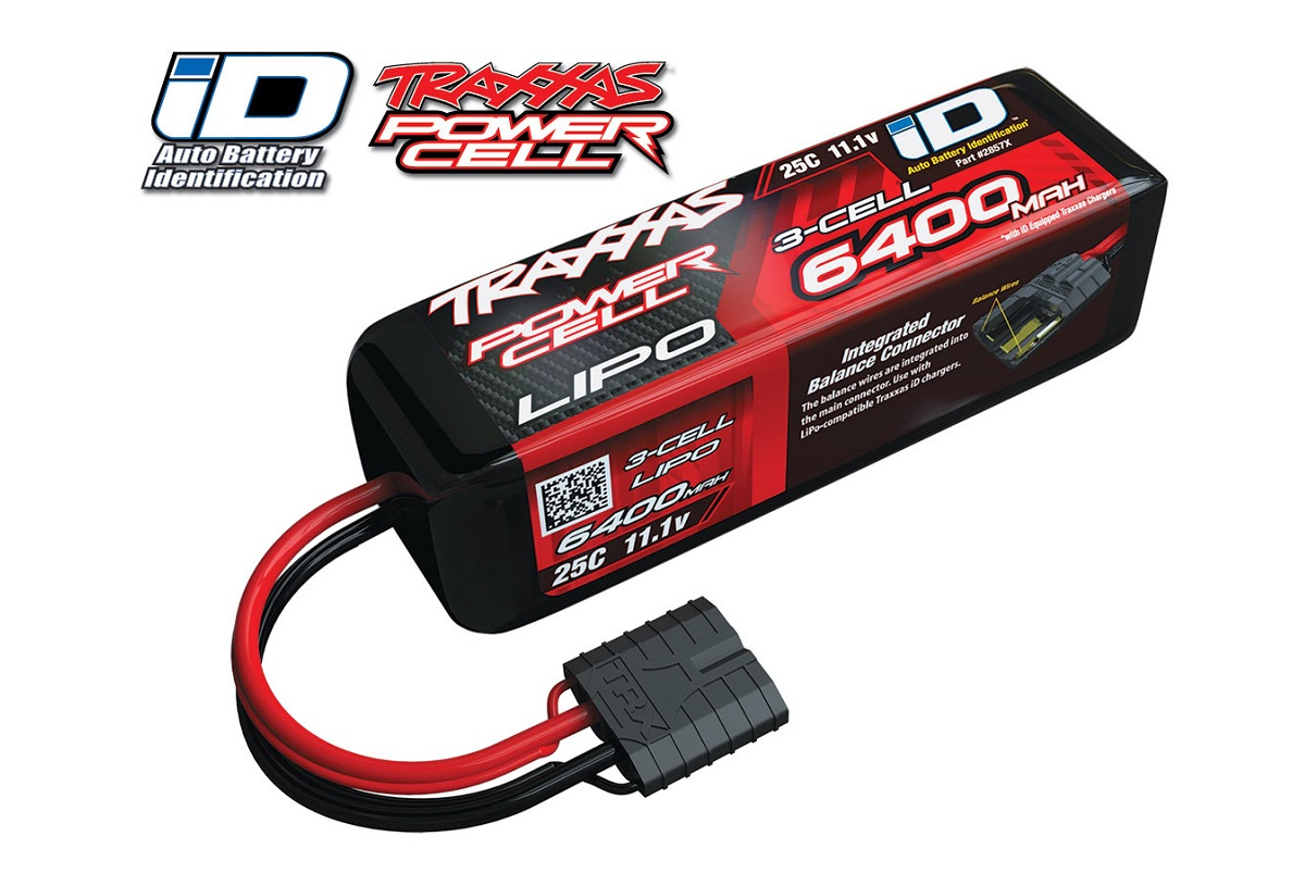 Аккумулятор для радиоуправляемых моделей TRAXXAS Battery 6400mAh 11.1v 3-Cell 25C LiPO Battery (iD Plug)