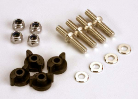 TRAXXAS запчасти Anchoring pins with locknuts (4): plastic thumbscrews for upper deck (4)
