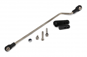 TRAXXAS запчасти Rudder pushrod, assembled: servo horn: 3x18mm BCS (stainless) (1): 3x15mm CS (stainless) (1): 3x6mm 