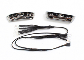 TRAXXAS запчасти LED lights, light harness (4 clear, 4 red): bumpers, front & rear: wire ties (3)  (requires power su