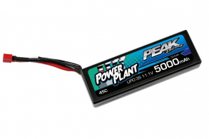 Peak Racing Power Plant Lipo 5000 11.1 V 45C (Black case, Deans Plug) 12AWG