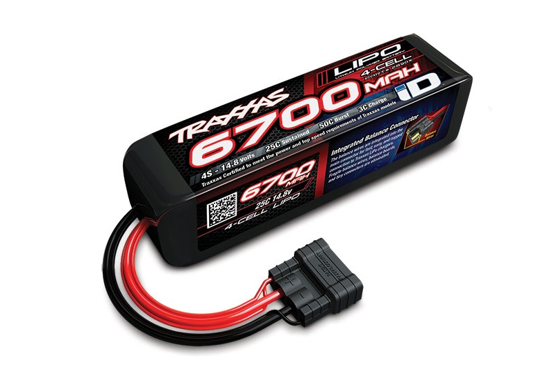 Аккумулятор TRAXXAS Battery 6700mAh 14.8v 4-Cell 25C LiPO Battery (iD Plug)