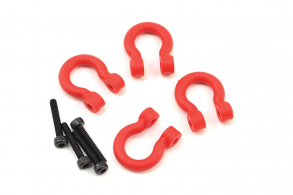 TRAXXAS запчасти BUMPER D-RINGS, RED (FRONT OR