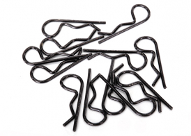 TRAXXAS запчасти Body clips, black (12) (standard size)