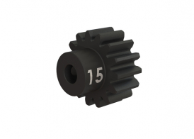 TRAXXAS запчасти Gear, 15-T pinion (32-p), heavy duty (machined, hardened steel): set screw