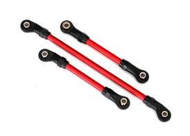 TRAXXAS запчасти Steering link, 5x117mm (1): draglink, 5x60mm (1): panhard link, 5x63mm (red powder coated steel) (assembled with hollow balls) (for use with #8140R TRX-4® Long Arm Lift Kit)