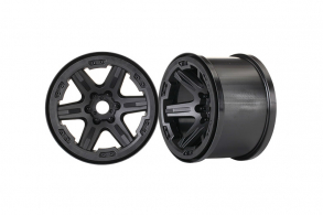 TRAXXAS запчасти Wheels, 3.8" (black) (2) (17mm splined)