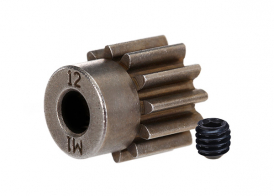 TRAXXAS запчасти Gear, 12-T pinion (1.0 metric pitch) (fits 5mm shaft): set screw (compatible with steel spur gears)