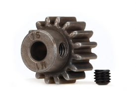 TRAXXAS запчасти Gear, 16-T pinion (1.0 metric pitch) (fits 5mm shaft): set screw (compatible with steel spur gears)