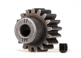 TRAXXAS запчасти Gear, 17-T pinion (1.0 metric pitch) (fits 5mm shaft): set screw (compatible with steel spur gears)